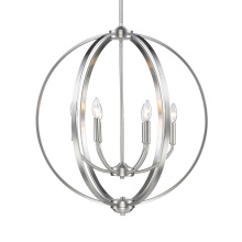 Golden 3167-6 PW - Golden Lighting Colson 6-light Chandelier in Pewter
